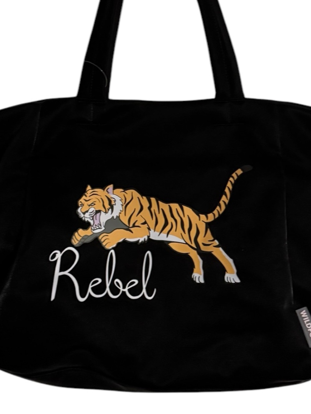 *Brand New* Wildfox “Rebel” Black Tote Bag with Tiger Graphic